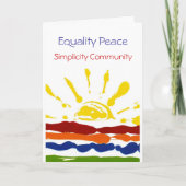 4つの証明の挨拶状 カード (正面)