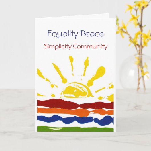 4つの証明の挨拶状 カード (黄色い花)