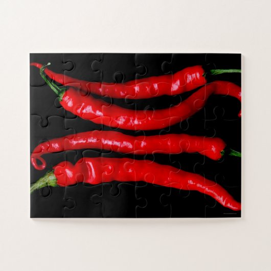 4つの赤いチリ11x14 30pc jpcna ジグソーパズル (横)