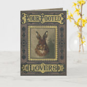 4つの足の恋人グリーティングカード カード (黄色い花)