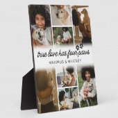 4つの足を持つ犬の飼い主の写真 フォトプラーク (側面)