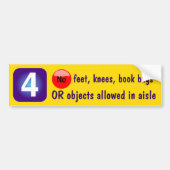 4つの足、膝、ブックバッグはまたは割り当てられて…反対しません バンパーステッカー (正面)