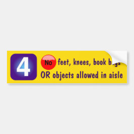 4つの足、膝、ブックバッグはまたは割り当てられて…反対しません バンパーステッカー