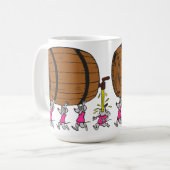 4つの酔ったネズミ コーヒーマグカップ (正面左)