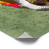 4つの醜い犬の顔ユニーク抽象芸術アートポスター ポスター (角)