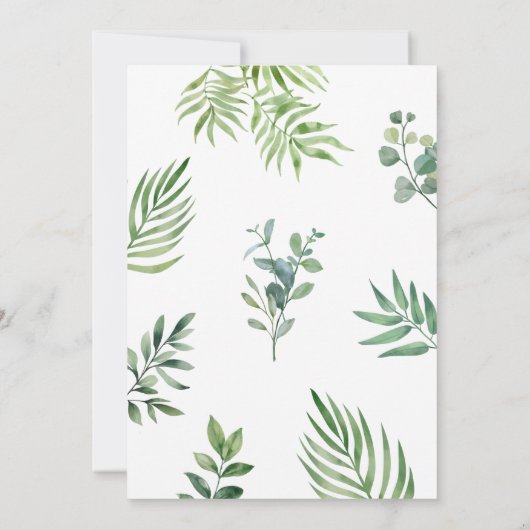 4つの野生のサファリジャングル動物4歳の誕生日 招待状 (裏面)