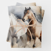 "4つの野生の口ひげ"ほこりっぽい西の水色 ラッピングペーパーシート (インサイチュ)