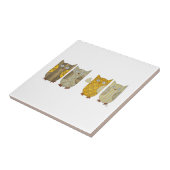 4つの金ゴールドフールセラミックタイル タイル (側面)