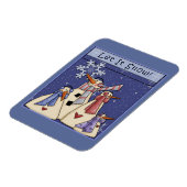 4つの雪だるま マグネット (左側)