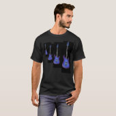 4つの青いドラゴンのギターのTシャツ Tシャツ (正面フル)
