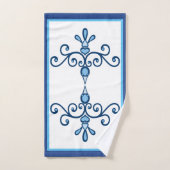 4つの青い鳥または愛の鳥のグループ バスタオルセット (ハンドタオル)