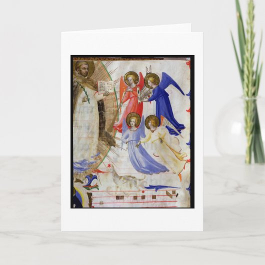 4つの音楽的な天使のds 558 f.67v St Dominic、 カード (正面)