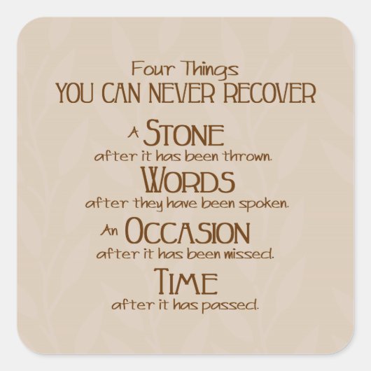 4つの項目 スクエアシール (正面)