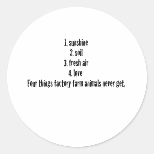 4つの項目 ラウンドシール (正面)