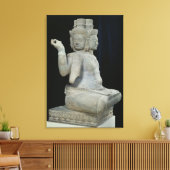 4つの顔を持つブラーマの彫刻 キャンバスプリント (インサイチュ (リビング))