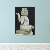 4つの顔を持つブラーマの彫刻 キャンバスプリント (インサイチュ (ウッドフロア))