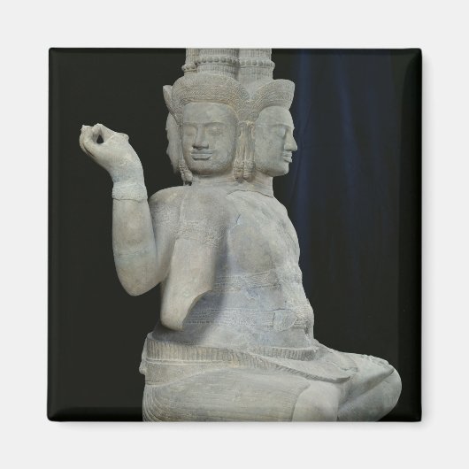 4つの顔を持つブラーマの彫刻 マグネット (正面)