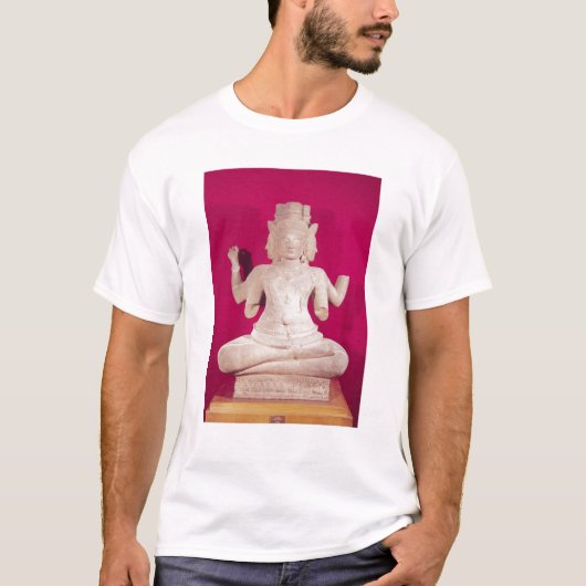 4つの顔2を搭載するBrahmaの彫刻 Tシャツ (正面)
