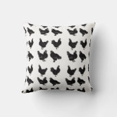 4つの鶏～シルエット～パターン クッション (裏面)