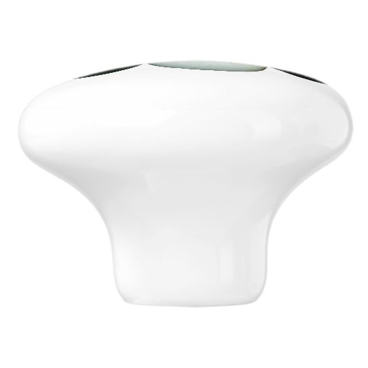 4つの黒いヴィンテージの芝生のボウル セラミックノブ (側面)