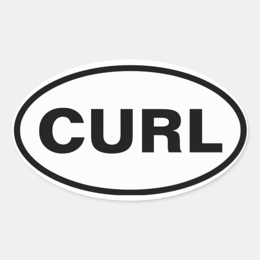 4つの「カール」 楕円形シール (正面)