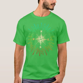 4つの（鳥）ショウジョウコウカンチョウ方向 Tシャツ