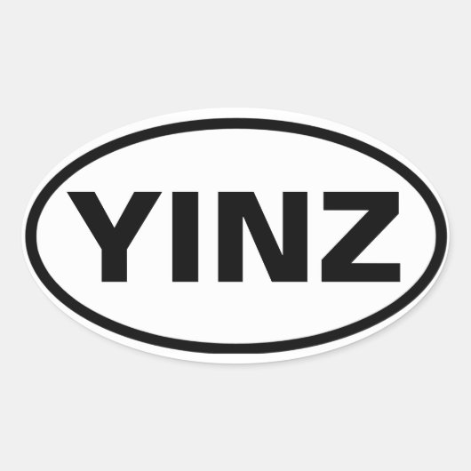 4つの"YINZ" 楕円形シール (正面)