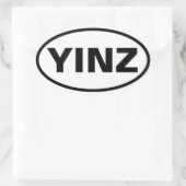 4つの"YINZ" 楕円形シール (バッグ)