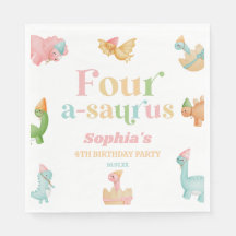 4つのA-Saurus恐竜4番目の誕生日パーティー