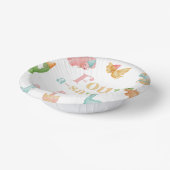 4つのA-Saurus恐竜4番目の誕生日パーティー ペーパーボウル (傾斜あり)