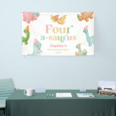 4つのA-Saurus恐竜4番目の誕生日パーティー 横断幕 (トレードショー)