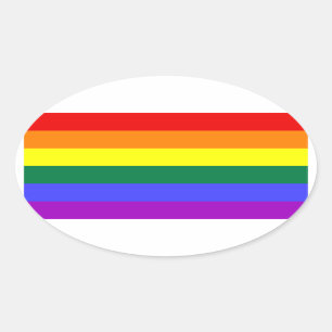 4つのLGBTフラグ 楕円形シール