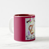 4つは野蛮なプレッツェルの人の特大マグを武装させました ツートーンマグカップ (正面左)