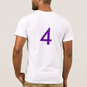 4つは、…、紫色の包装業者の食べる人用心します! Tシャツ (裏面)