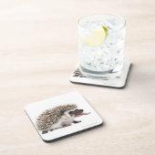 4つま先で触られたハリネズミ- Atelerixのalbiventris コースター (右側)