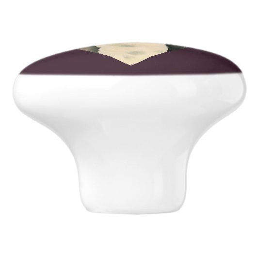 4つを絵を描いている"子犬"はピット・ブル犬の水彩画を注目します セラミックノブ (側面)