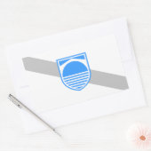 4つ星の国旗 長方形シール (封筒)