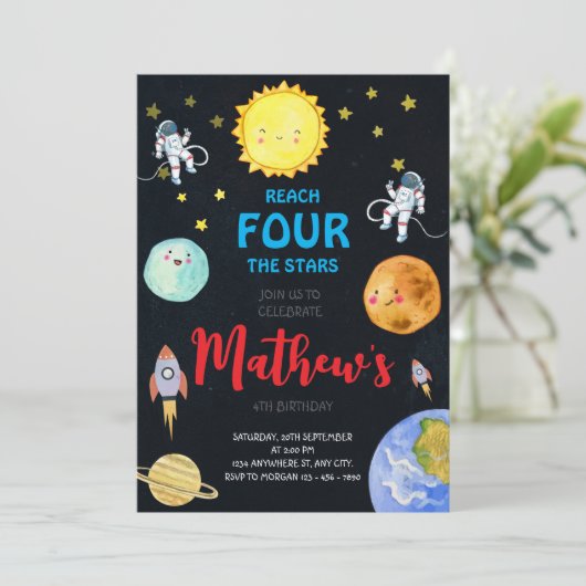 4つ星の宇宙誕生日会にリーチ 招待状 (スタンド正面)