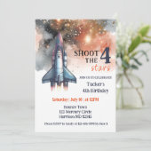 4つ星の宇宙飛行士を撃つ4誕生日 招待状 (スタンド正面)