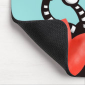 4つ目のチューリップを持つかわいい抽象芸術 マウスパッド (コーナー)