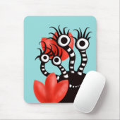 4つ目のチューリップを持つかわいい抽象芸術 マウスパッド (マウス)