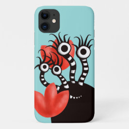 4つ目のチューリップを持つかわいい抽象芸術 iPhone 11 ケース