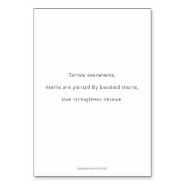 4つ、イエス・キリストを会います母祈りの言葉カードに配置して下さい テーブルナンバー (裏面)