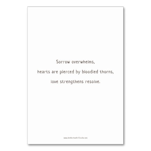 4つ、イエス・キリストを会います母祈りの言葉カードに配置して下さい テーブルナンバー (裏面)