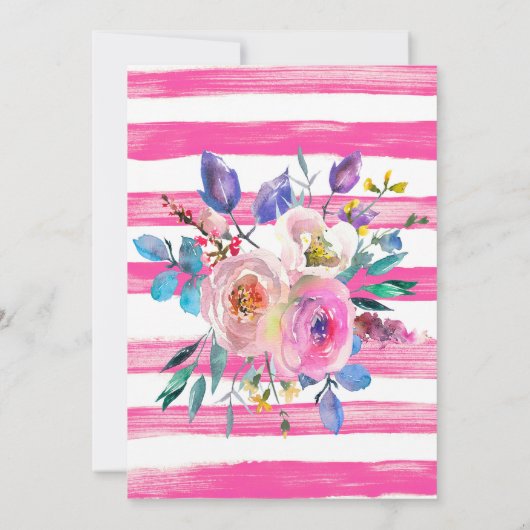 4と女ファンシーの子フローラ4th誕生日 招待状 (裏面)