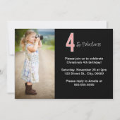 4と素晴らしいカスタム誕生日 招待状 (正面)