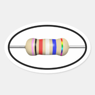 4の楕円ステッカーセットに抵抗する 楕円形シール