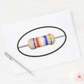 4の楕円ステッカーセットに抵抗する 楕円形シール (封筒)