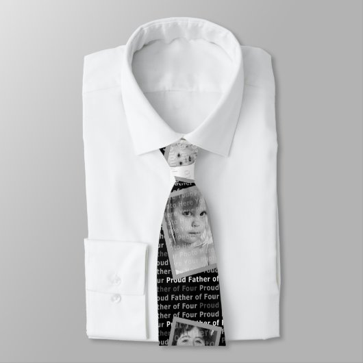 4の誇り高い父-自身の写真とカスタマイズ ネクタイ (タイ)