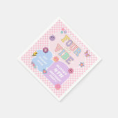 4はVibeパッ名門私立校風のチ4th誕生日パーティー スタンダードカクテルナプキン (角)